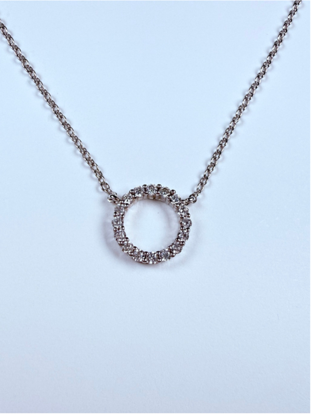 Lafonn Infinity Circle Simulated Diamond Sterling Silver Pendant Slider Necklace